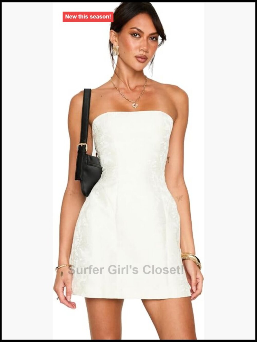 Strapless Sweetheart Neck Mini Dress, Sheath Silhouette, Party